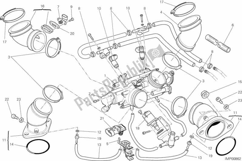 Todas as partes de 016 - Corpo Do Acelerador do Ducati Monster 795 ABS 2013